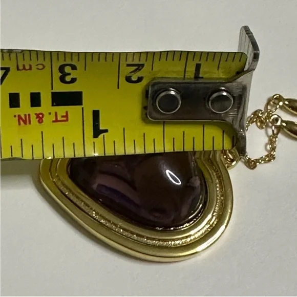 Tory Burch   ( Rare )Gold and Purple Heart Necklace - Picture 6 of 7